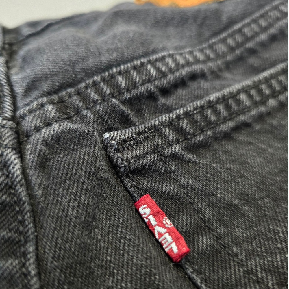 Levis 501 Womens W25 Black Distressed Cutoff Shorts High Rise Denim - Picture 5 of 11